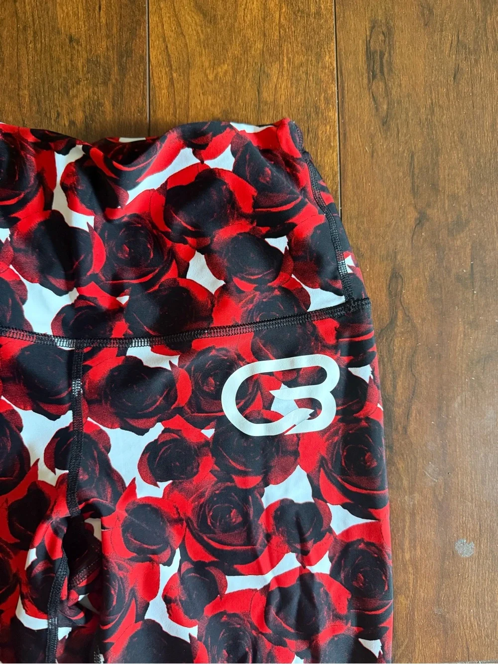 Pheel Red Floral Print Leggings